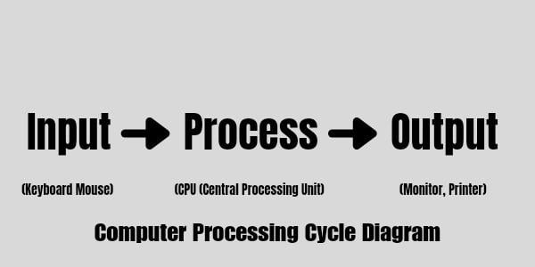 कंप्यूटर प्रोसेसिंग cycle diagram